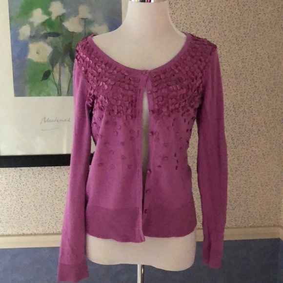 Ladies Detail Shimmer Light violet Cardigan - Picture 1 of 5